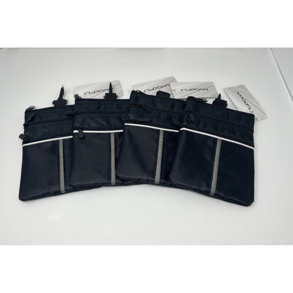 Maxfli Valuables Pouch with Plush Lining - Attaches to Golf Bag - MX462 - 4 Pack